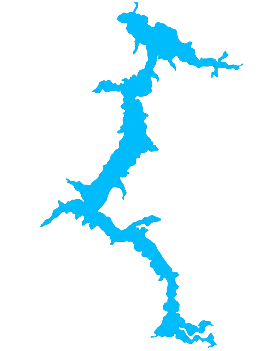 Outline of Lake Coeur d'Alene, North Idaho